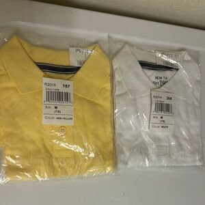 R2015 New Yellow Polo Shirt & B2014 White Polo Shirt - Size M